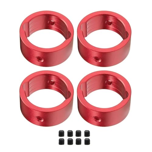 RC Autoteile Für Traxxas 1/5 Für X-Maxx 1/6 Für XRT RC Auto Upgrade Teile 4 Stücke Metall Differential Drive Cup Hülse Stick Cup Verstärkung Ring Dekoration(Red) von PLOQAZEH