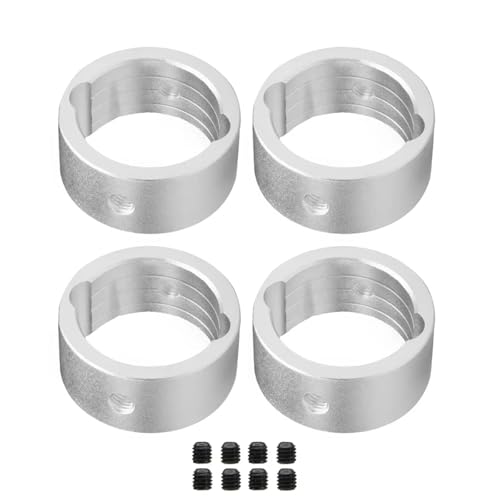 RC Autoteile Für Traxxas 1/5 Für X-Maxx 1/6 Für XRT RC Auto Upgrade Teile 4 Stücke Metall Differential Drive Cup Hülse Stick Cup Verstärkung Ring Dekoration(Silver) von PLOQAZEH