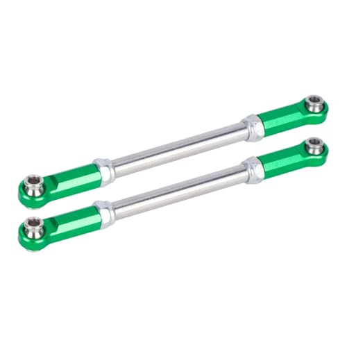 RC Autoteile Für Traxxas Für Slash 4x4 4WD 2 Stücke Heavy Duty Lenkung Links Stange Aluminium & Edelstahl Für Combo Upgrade Teile(Green) von PLOQAZEH