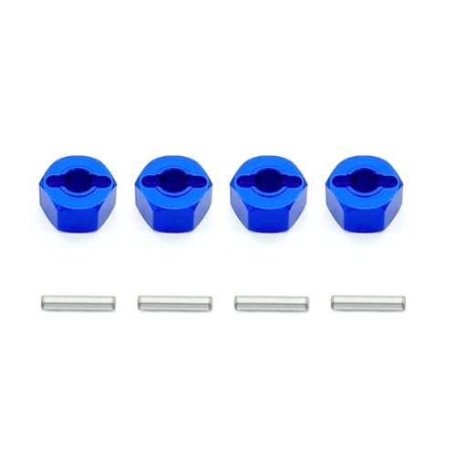 RC Autoteile Für Traxxas Für Slash 4x4 Für MJX H16 16207 16208 16209 16210 1/10 RC Upgrade Auto Teile 12mm Rad Hex Hub Adapter Halterung Zubehör Dicke 7mm(Blue) von PLOQAZEH