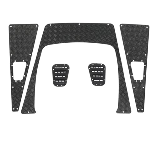 RC Autoteile Für Traxxas Für TRX-4 82056-4 Für Defender 1/10 RC Crawler Auto Teile Metall Anti-Skid Platte Ansauggitter Haube Skid Platte Dekoration Modifikation Zubehör von PLOQAZEH