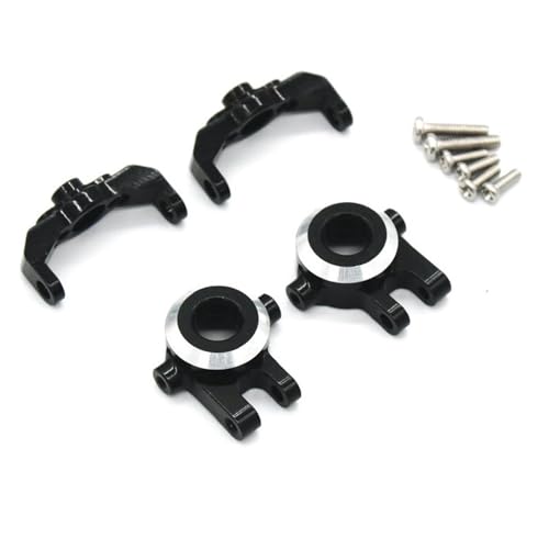 RC Autoteile Für Traxxas Für TRX4M Für JJRC Für C8801 C8808 C8809 Für Aoxing Für AX8560 1/18 RC Fernbedienung Auto Metall Zubehör C-Sitz Lenkung Cup Modifikation(Black) von PLOQAZEH
