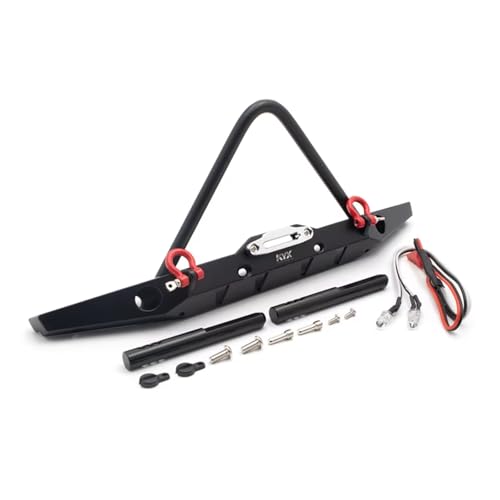 RC Car Upgrade Zubehör Für Traxxas Für TRX-4 Für Axial Für SCX10 II 90046 1/10 Legierung Frontstoßstange Mit Lichter Lampe RC Crawler Auto Teile Und Zubehör Ersatz von PLOQAZEH