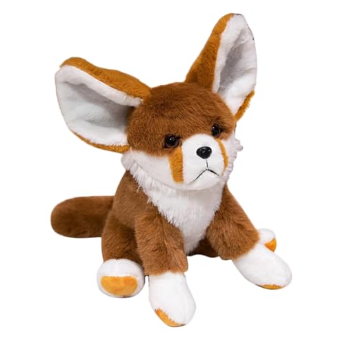 PLUSHIVE Realistisches Basset Hound Plüschspielzeug, 27,9 cm, Fennec-Fuchs, Stofftier, niedlicher Welpe, stehend, wilder Onez Zootiere, Puppe, Dekoration, Geschenk für Kinder (25 cm) von PLUSHIVE