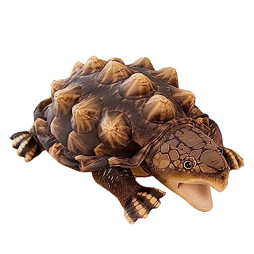 PLUSHIVE Stofftiere, Schildkröte, Plüschtier, 69,9 cm, schleichende Schildkröte, Plüschspielzeug, weiche Schnappschildkröte, Plüschpuppen für Kinder, Stoffmodell, Spielzeug, Geschenke (Messing) von PLUSHIVE