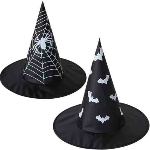 PMELCXD Hexenhut Set für Halloween, Halloween Hängende Hexenhut Dekoration,35 x 39 cm, für Erwachsene & Jugendliche,Ideal für Partys und Kostüme PMELCXD Hexenhut Set für Halloween, Halloween Hängende Hexenhut Dekoration,35 x 39 cm, für Erwachsene & Jugendliche,Ideal für Partys und Kostüme von PMELCXD