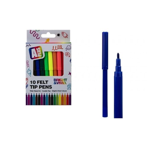 A Plus Filzstifte, verschiedene Farben, 10 Stück A Plus Filzstifte, verschiedene Farben, 10 Stück von PMS
