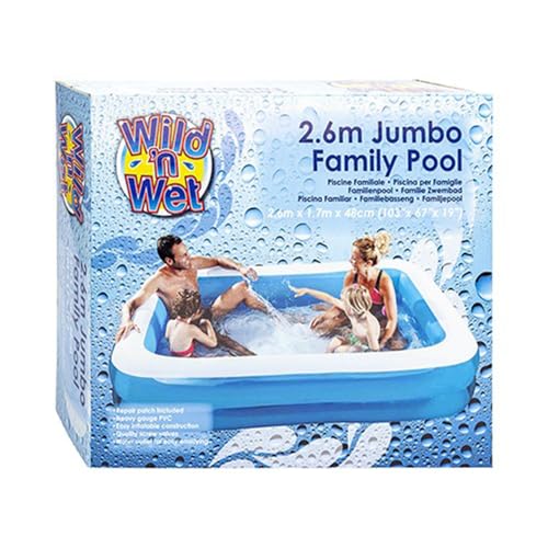 PMS 1 Stück Zubehör 101032 Uni Family Jumbo Pool | Weiß und Blau | 260 x 170 x 48 cm PMS 1 Stück Zubehör 101032 Uni Family Jumbo Pool | Weiß und Blau | 260 x 170 x 48 cm von PMS