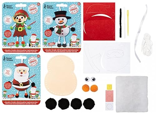 PMS 529114 Erstellen Sie Ihre eigene Weihnachtsfigur (1 Set), lustiges und festliches Bastelprojekt, perfekt für Heimdekoration, Familienaktivitäten, Geschenke und mehr, mehrfarbig von PMS