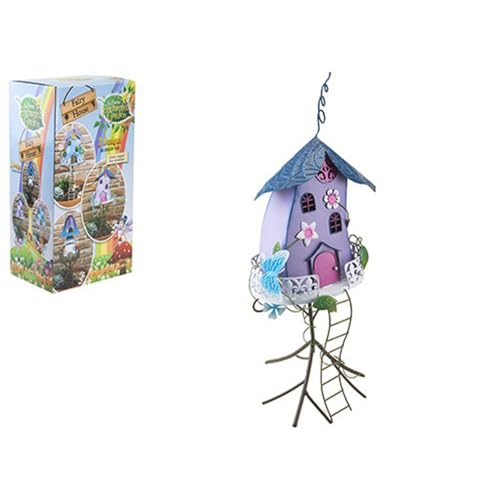 PMS 956494 Feenhaus mit Schmetterling, Metall, 55 x 23 x 16 cm, 1 Stück, Violett PMS 956494 Feenhaus mit Schmetterling, Metall, 55 x 23 x 16 cm, 1 Stück, Violett von PMS