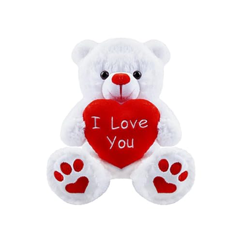 PMS Weißer Teddybär mit der Aufschrift "I Love You", Herz, weiche Füllung, Valentinstag, Loved One Just For You", 25,4 cm PMS Weißer Teddybär mit der Aufschrift "I Love You", Herz, weiche Füllung, Valentinstag, Loved One Just For You", 25,4 cm von PMS