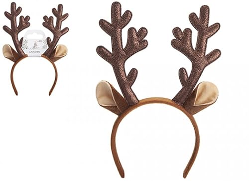 Rentier-Glitzer-Geweih mit Ohren, Stirnband Rentier-Glitzer-Geweih mit Ohren, Stirnband von PMS