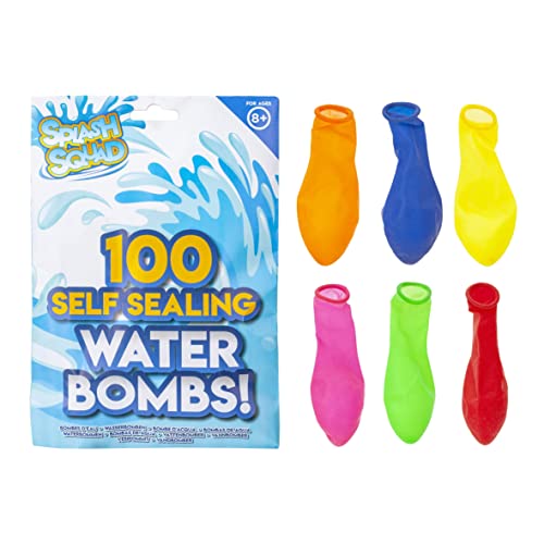 Selbstversiegelnde Wasserballons, Neon Wasserbomben, Kinder Sommer Party Zubehör, Wasserballon Kampf Zubehör, 100 Stück Neon Selbstdichtende Wasserbomben von PMS