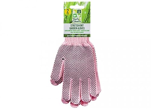 Super Comfort Stretch-Handschuhe, 2 Paar – ultimative rosa Gartenhandschuhe mit Gummipunkten, perfekt für Gartenarbeit, Landschaftsbau und Heimwerker von PMS