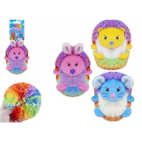Verschiedene Bunte Puffle Pets Regenbogen-Mix (10 cm), entzückendes Plüschtier, unwiderstehlich weich und kuschelig, perfektes Sammlerstück und Geschenk von PMS