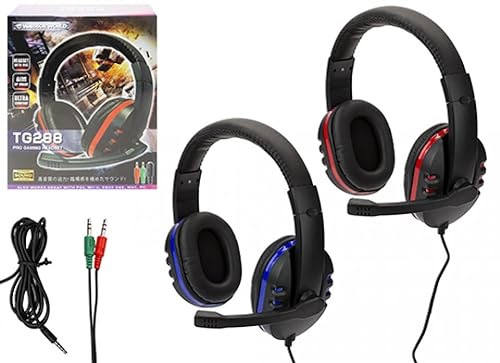 PMS Warrior World Gaming-Headset mit Mikrofon, verschiedene Farben, 1 Stück, perfekt für immersives Spielen und klare Sprachkommunikation von PMS