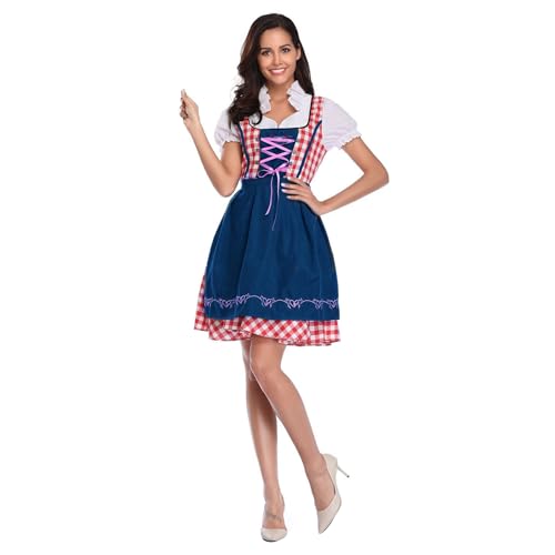 PMUYBHF Asuka-Cosplay-Kostüm Elegantes Cosplay-Kostüm, Spitzenkleid, Gothic-Hofkleid für Damen, Halloween-Party, mittelalterliches Themen-Outfit Fairy-Tail-Cosplay-Kostüme (Blue, XXL) von PMUYBHF