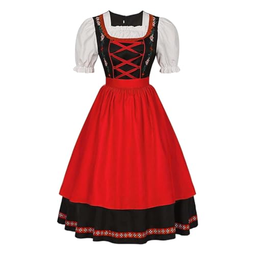 PMUYBHF Boermee Zwanghafter Spieler Anime Yumeko Jabami Cosplay Kostüm Oktoberfest Kostüme Bayerischer Tracht und Kostümen K-on Schuluniform Magd Outfit (Red, L) von PMUYBHF