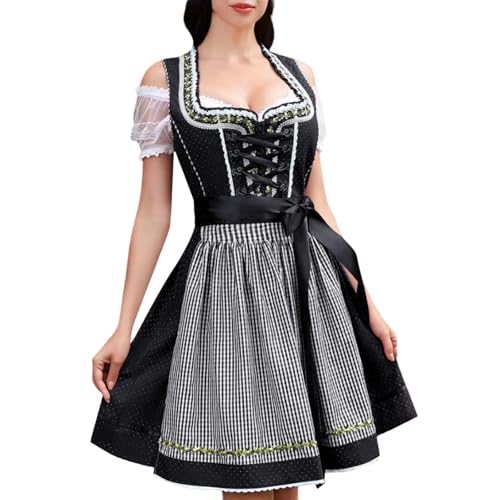 PMUYBHF Deku Heldenkostüm Cosplay Kinder Elegantes Cosplay-Kostüm, Spitzenkleid für Bierfest-Messe-Themen-Outfit, Standardversion Eri-Cosplay-Kostüm (Black, XXL) von PMUYBHF