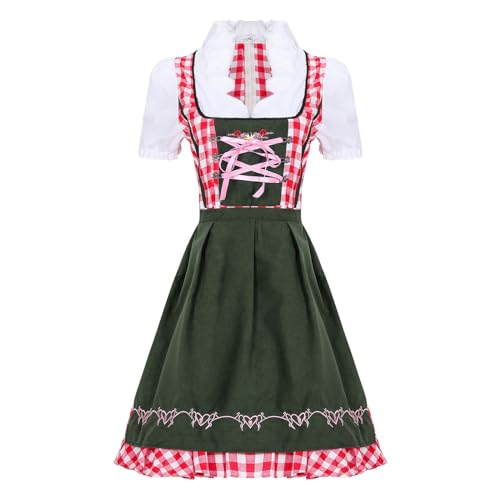 PMUYBHF Gothic-Minikleider Für Frauen Damen Halloween Oktoberfest Kleid Body Sculpting Bühnenkostüm Kostüm Stormtrooper Kostüm Erwachsene Männer Cosplay (Army Green, XXXXXL) von PMUYBHF