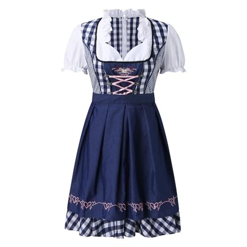 PMUYBHF Gothic-Minikleider Für Frauen Damen Halloween Oktoberfest Kleid Body Sculpting Bühnenkostüm Kostüm Stormtrooper Kostüm Erwachsene Männer Cosplay (Dark Blue, XXXXXL) von PMUYBHF