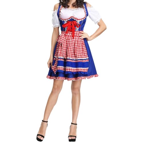 PMUYBHF Grell Sutcliff Cosplay-Kostüm Cosplay-Kostüme für Festivals. Eleganter Hofstil. Perfekt Bierfeste. Einzigartiges kariertes Design. Vielseitig einsetzbar das ganze Rias Gremory (Blue, M) von PMUYBHF