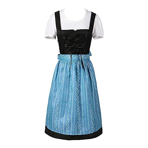 PMUYBHF Lapislazuli-Cosplay-Kostüm Damen Halloween Oktoberfest Kleid Body Sculpting Bühnenkostüm Kostüm 1PC Ress + Cover Up Tops Kakyoin-Cosplay-Kostüm (Blue, L) von PMUYBHF