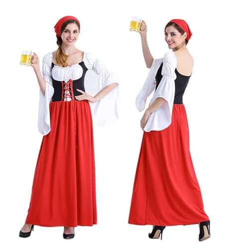 PMUYBHF Mandalorianisches Cosplay-Kostümzubehör Cosplay-Kostüme, elegante Hofkleidung, Outfits für Festivals, perfekt Bierfeste und jeden Anlass, vielseitiges Design alle Männliches (Red, S) von PMUYBHF