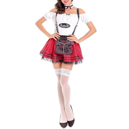 PMUYBHF Mikan Tsumiki Cosplay-Kostüm Mit Arm-Bein-Hülse Cosplay-Kostüme für Festival-Looks Partys. Elegantes Hosenträgerkleid Bühnenauftritte. Perfekt Bierfeste (Black, One Size) von PMUYBHF