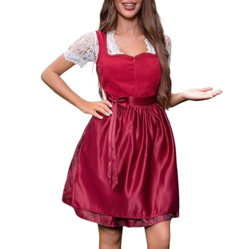 PMUYBHF Mikan Tsumiki Cosplay-Kostüm Mit Arm-Bein-Hülse Elegantes Cosplay-Kostümkleid ausgestelltem Rock für Bierfest-Halloween-Partys Messen Ouma Kokichi Cosplay Kostüm Weiße (Watermelon Red, L) von PMUYBHF