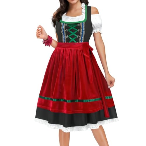 PMUYBHF Pennywise-Cosplay-Kostüm Elegantes Cosplay-Kostüm, Hofkleid für Damen, Halloween-Party, mittelalterliches historisches Themen-Outfit mit Spitzenkragen und Wikinger-Cosplay-Kostüme Damen (XL) von PMUYBHF