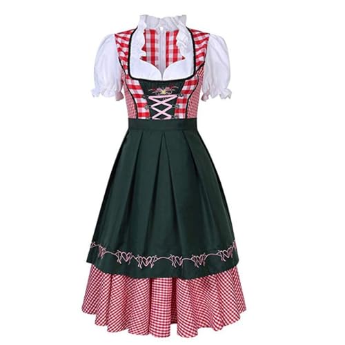 Taverne Dekorationen Mittelalterlich Damen Halloween Oktoberfest Kleid Body Sculpting Bühnenkostüm Kostüm Kida-Cosplay-Kostüm (A, XXL) von PMUYBHF