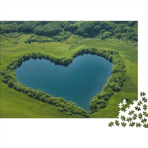 Herz der Liebe 300 Teile Puzzle Geeignet Für Erwachsene Herz der Liebe Holzspielzeug Geschenk 300pcs (40x28cm) von PMVCFRXA