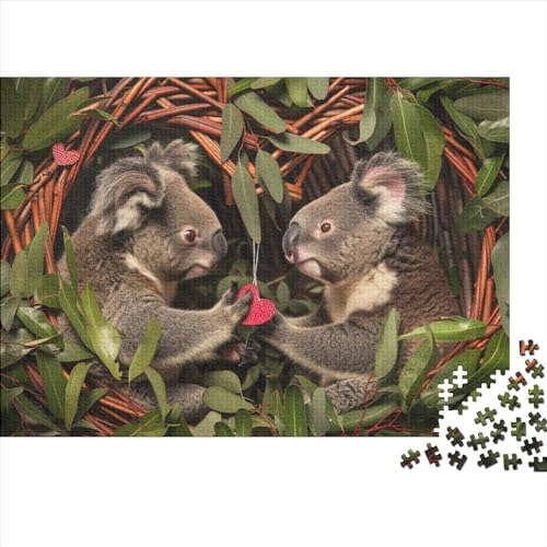 Koalas Puzzle 500 Teile Erwachsene Puzzle Koalas Holzspielzeug Lernspielzeug 500pcs (52x38cm) von PMVCFRXA