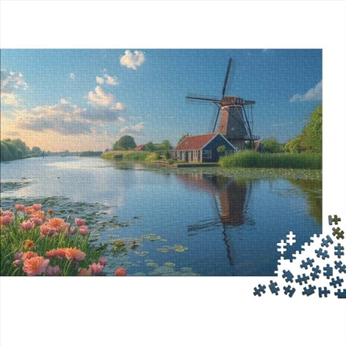 Landschaften der Niederlande Puzzle 1000 Teile Geeignet Für Erwachsene Landschaften der Niederlande Holzspielzeug Geschenk 1000pcs (75x50cm) von PMVCFRXA