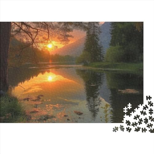 Sonnenaufgang und Sonnenuntergang Puzzle 1000 Teile Erwachsene Puzzle Sonnenaufgang und Sonnenuntergang Spielzeugpuzzle Aus Holz Lernspielzeug 1000pcs (75x50cm) von PMVCFRXA