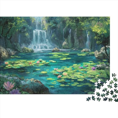 Wasserfälle und Seen 1000 Teile Puzzle Erwachsene Puzzle Wasserfälle und Seen Spielzeugpuzzle Aus Holz Lernspielzeug 1000pcs (75x50cm) von PMVCFRXA
