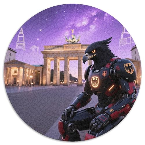 Black Eagle 1000 Teile Puzzle Black Eagle Germany Fantasy RundPuzzle Druck Schwieriges Unmögliches Puzzle Puzzle Stressfreisetzung Spielzeug Geeignet Ab 12 Jahren Wand Dekoration 1000pcs (67.5x67.5cm von PNSDUESA