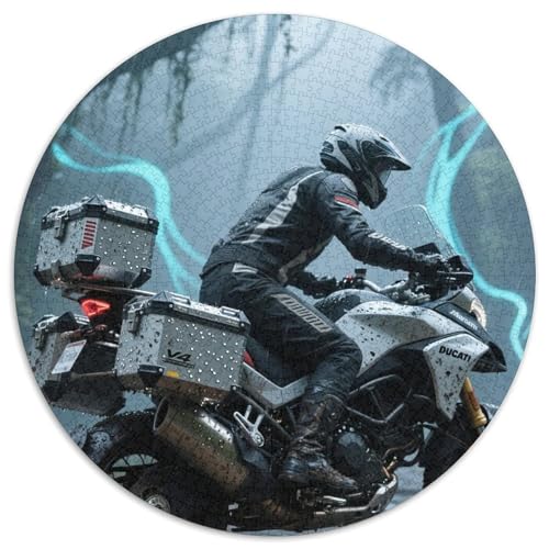 Dirt Bike 1000 Teile Puzzle Dirt Bike RundPuzzle Druck Schwieriges Unmögliches Puzzle Puzzle Stressfreisetzung Spielzeug Geeignet Ab 12 Jahren Wand Dekoration 1000pcs (67.5x67.5cm) von PNSDUESA