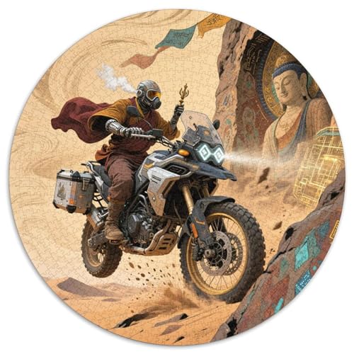 Dirt Bike 1000 Teile Puzzle Dirt Bike RundPuzzle Puzzle Made in Europe DIY Für Erwachsene Und Kinder Puzzles-Geschenk 1000pcs (67.5x67.5cm) von PNSDUESA