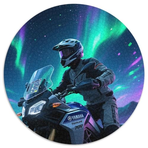 Dirt Bike 1000 Teile Puzzle Dirt Bike RundPuzzle Schwieriges Großes Puzzle Puzzle Stressfreisetzung Spielzeug Für Erwachsene Und Kinder Wand Dekoration 1000pcs (67.5x67.5cm) von PNSDUESA