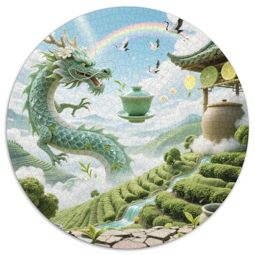 Dragon（12） 1000 Teile Puzzle Drachen RundPuzzle Schwieriges Großes Puzzle Puzzle Stressfreisetzung Spielzeug Geeignet Ab 12 Jahren Wand Dekoration 1000pcs (67.5x67.5cm) von PNSDUESA