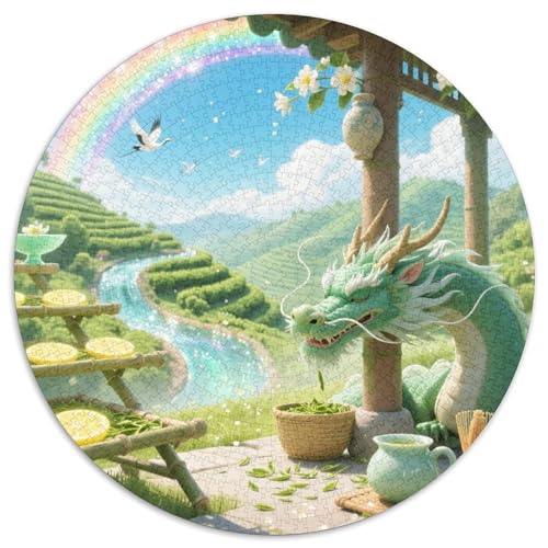 Dragon（4） 1000 Teile Puzzle Dragon Drachen RundPuzzle Druck Schwieriges Unmögliches Puzzle Puzzle Stressfreisetzung Spielzeug Erwachsene Wand Dekoration 1000pcs (67.5x67.5cm) von PNSDUESA