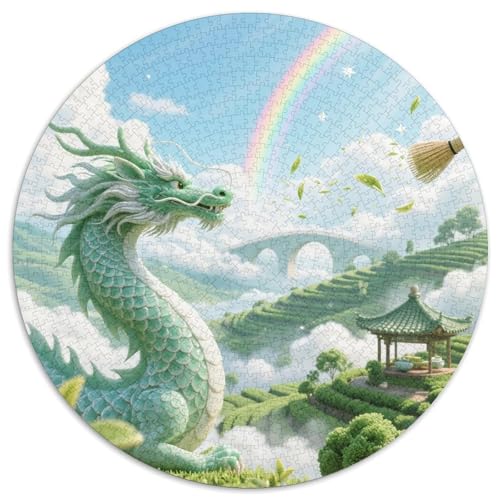Dragon 1000 Teile Puzzle Drachen RundPuzzle Schwieriges Großes Puzzle Puzzle Stressfreisetzung Spielzeug Erwachsene Puzzles-Geschenk 1000pcs (67.5x67.5cm) von PNSDUESA