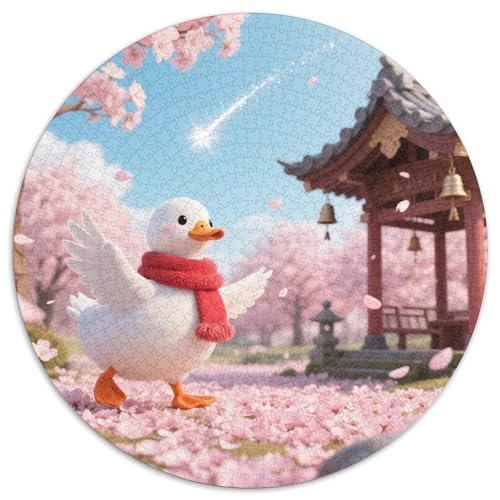 Duck(2 1000 Teile Puzzle Duck Cute RundPuzzle Schwieriges Großes Puzzle Puzzle Stressfreisetzung Spielzeug Erwachsene Puzzles-Geschenk 1000pcs (67.5x67.5cm) von PNSDUESA