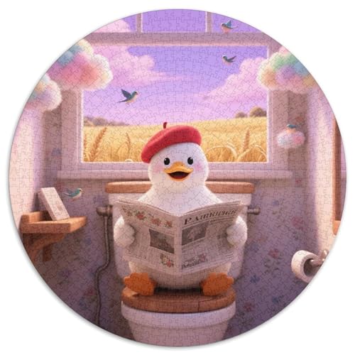 Duck（7） 1000 Teile Puzzle Duck Cute RundPuzzle Schwieriges Großes Puzzle PädagogischesStressabbau-Spielzeug Für Erwachsene Kinder Geeignet Ab 12 Jahren Wand Dekoration 1000pcs (67.5x67.5cm) von PNSDUESA