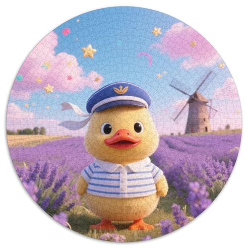 Duck 1000 Teile Puzzle Duck Cute RundPuzzle Puzzle Made in Europe DIY Erwachsene Wand Dekoration 1000pcs (67.5x67.5cm) von PNSDUESA