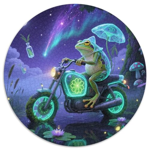 Frog（1） 1000 Teile Puzzle Frog RundPuzzle Schwieriges Großes Puzzle Puzzle Stressfreisetzung Spielzeug Erwachsene Puzzles-Geschenk 1000pcs (67.5x67.5cm) von PNSDUESA