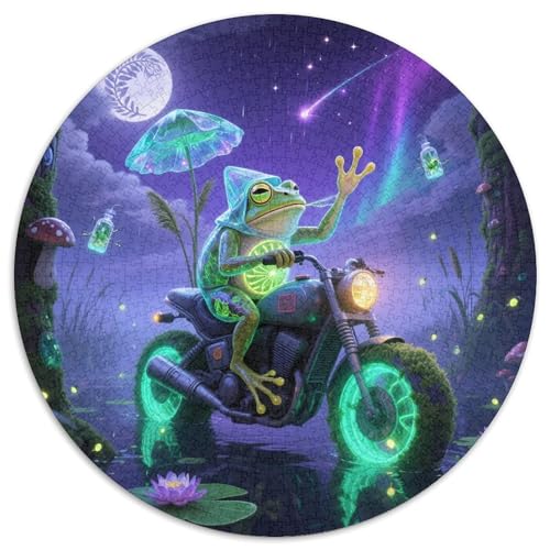 Frog（3） 1000 Teile Puzzle Frog RundPuzzle Schwieriges Großes Puzzle Puzzle Stressfreisetzung Spielzeug Geeignet Ab 12 Jahren Wand Dekoration 1000pcs (67.5x67.5cm) von PNSDUESA