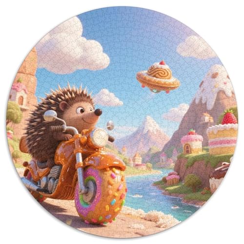 Hedgehog（2） 1000 Teile Puzzle Hedgehog RundPuzzle Druck Schwieriges Unmögliches Puzzle Puzzle Stressfreisetzung Spielzeug Erwachsene Wand Dekoration 1000pcs (67.5x67.5cm) von PNSDUESA
